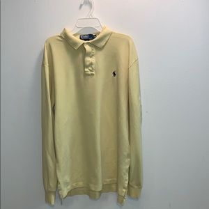 Men’s medium light yellow polo by Ralf Loren shirt